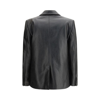 Balenciaga Black Calf Leather Bos Taurus Leather Jacket