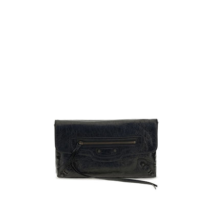 Balenciaga Black Lamb Ovis Aries Aries Clutch Bag