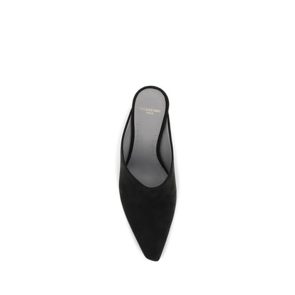 Balenciaga Black Suede Leather Mules