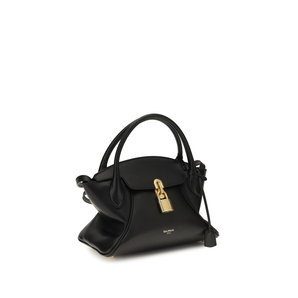 Balmain Black Calf Leather Bos Taurus Shoulder Bag