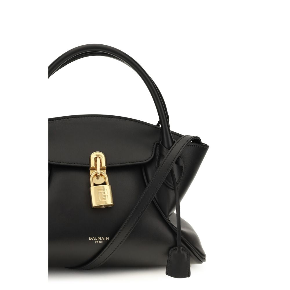 Balmain Black Calf Leather Bos Taurus Shoulder Bag