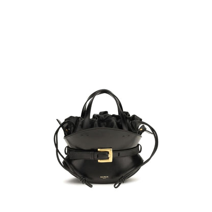 Balmain Black Calf Leather Bos Taurus Shoulder Bag