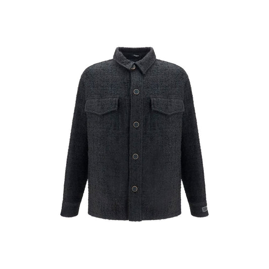 Balmain Black Cotton Full-Length Jacket