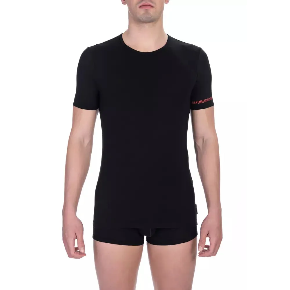 Bikkembergs "Black Cotton Men T-Shirt Twin Pack"