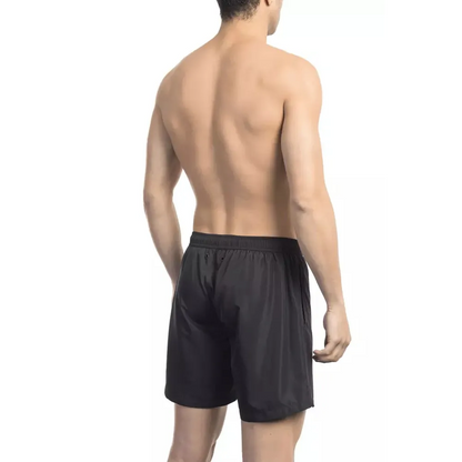 Bikkembergs Black Polyester Men Swim Short