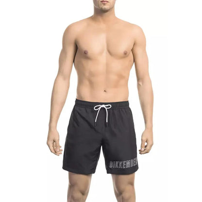 Bikkembergs Black Polyester Men Swim Short