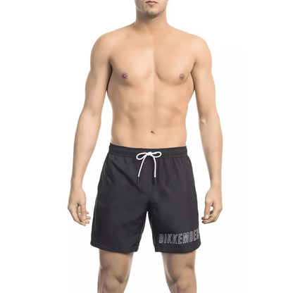 Bikkembergs Black Polyester Men Swim Short