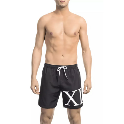 Bikkembergs Black Polyester Men Swim Short