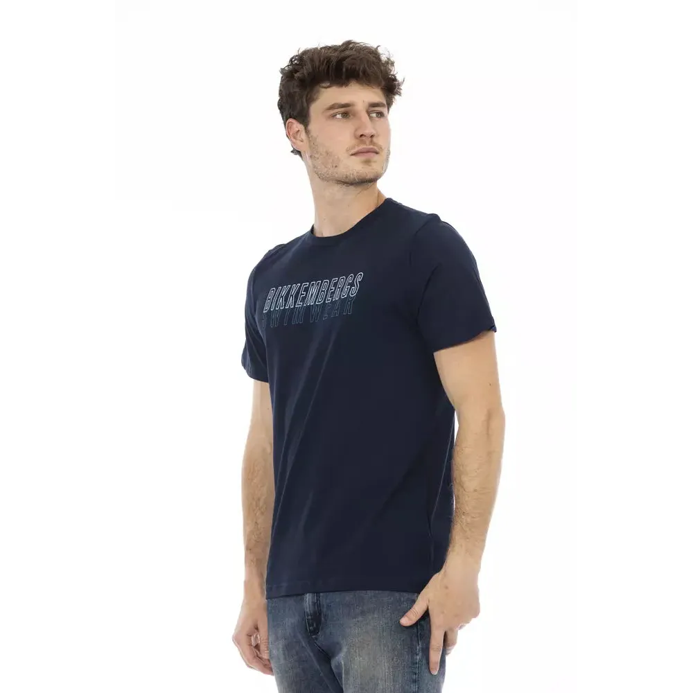 Bikkembergs Blue Cotton Men T-Shirt