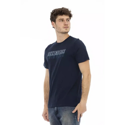 Bikkembergs Blue Cotton Men T-Shirt