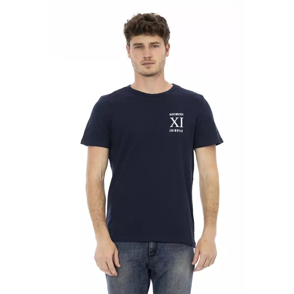 Bikkembergs Blue Cotton Men T-Shirt