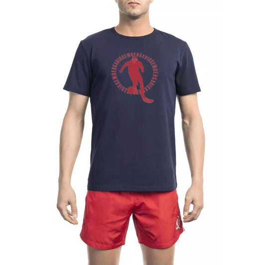Bikkembergs Blue Cotton Men T-Shirt