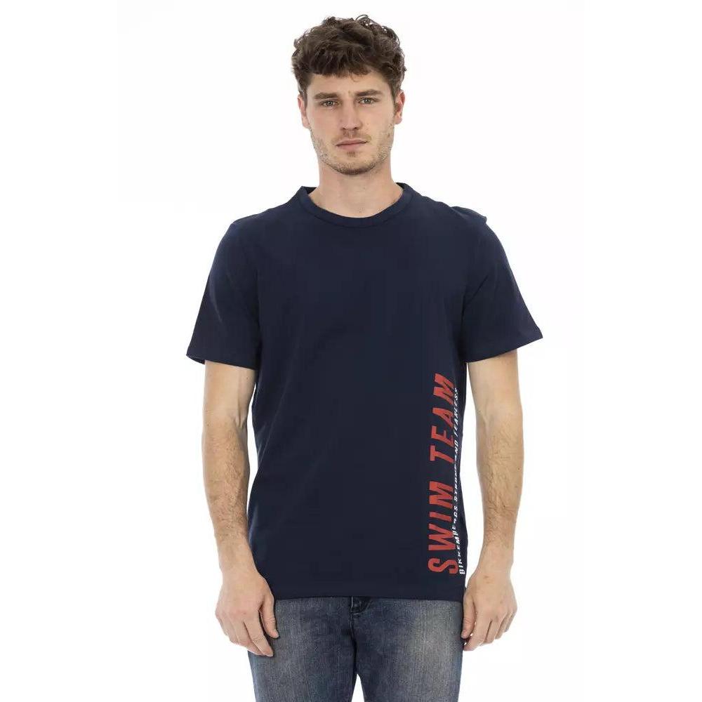 Bikkembergs Blue Cotton Men T-Shirt