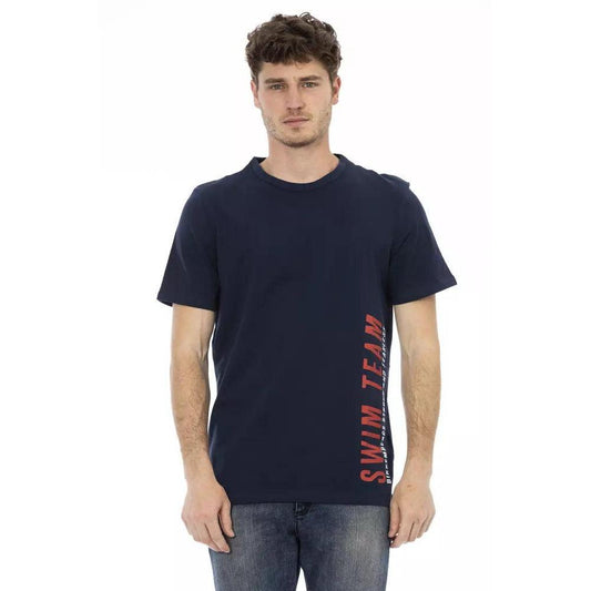 Bikkembergs Blue Cotton Men T-Shirt