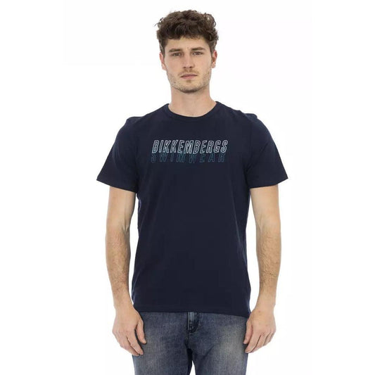 Bikkembergs Blue Cotton Men T-Shirt
