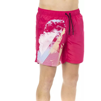 Bikkembergs Fuchsia Polyester Men Swim Short