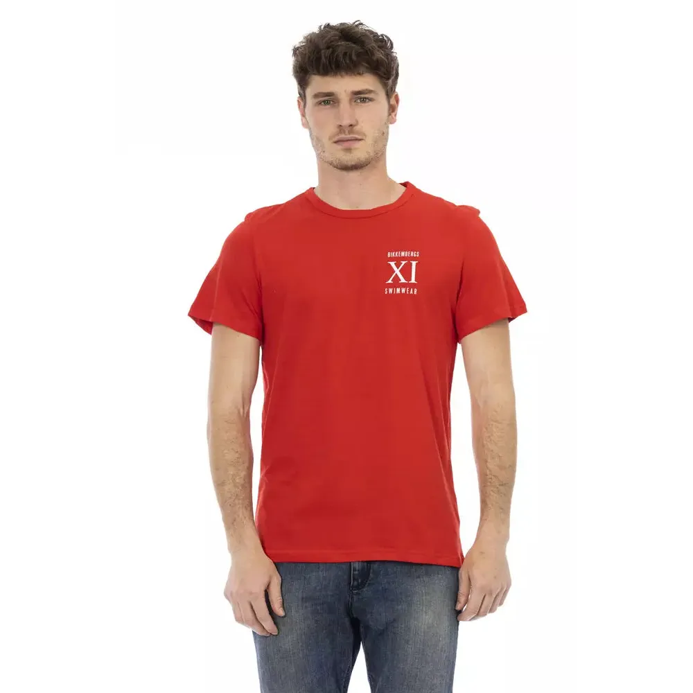 Bikkembergs Red Cotton Men T-Shirt