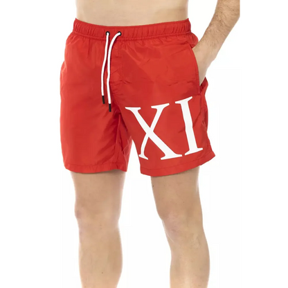 Bikkembergs Red Polyester Men Swim Short