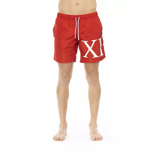 Bikkembergs Red Polyester Men Swim Short