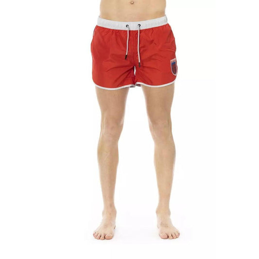 Bikkembergs Red Polyester Men Swim Short