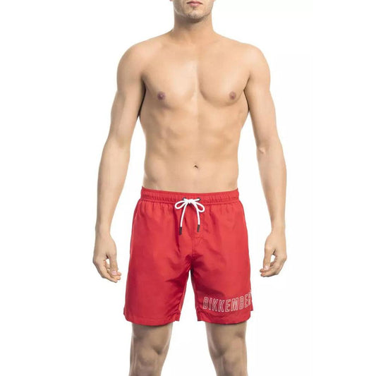 Bikkembergs Red Polyester Men's Swim Short