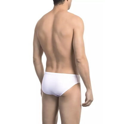 Bikkembergs White Polyamide Men Swimwear