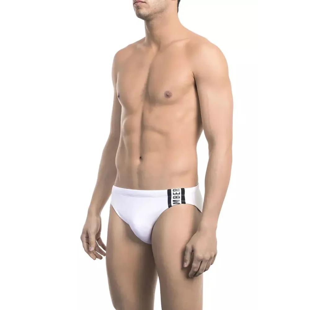 Bikkembergs White Polyamide Men Swimwear