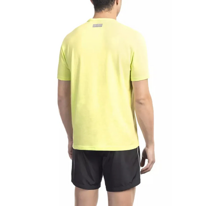 Bikkembergs Yellow Cotton Men T-Shirt