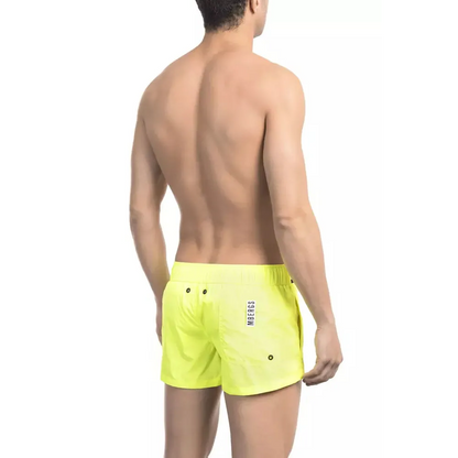 Bikkembergs Yellow Polyamide Men Swim Short