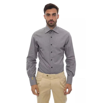 Billionaire Italian Couture Black Cotton Men Shirt