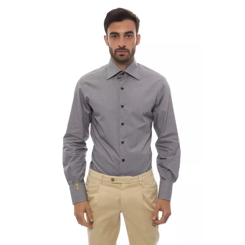 Billionaire Italian Couture Black Cotton Men Shirt