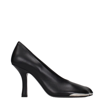 Burberry Black Leather High Heel Pumps
