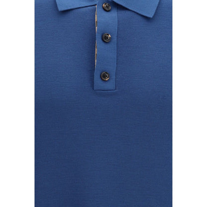 Burberry Blue Wool Oves Aries Polo Shirt