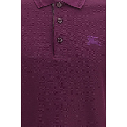 Burberry Purple Cotton Polo Shirt