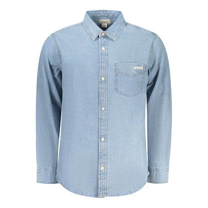 Calvin Klein Azzurro Cotton Men's Shirt