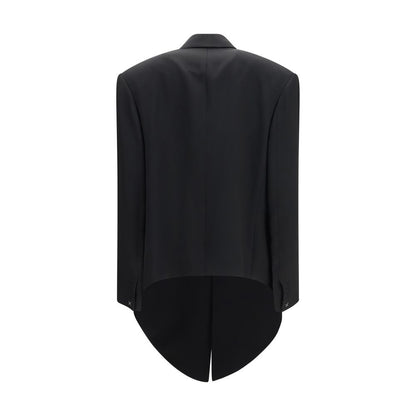 Calvin Klein Black Viscose Full-Length Jacket
