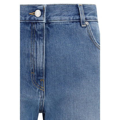 Calvin Klein Blue Cotton Straight-Leg Jeans