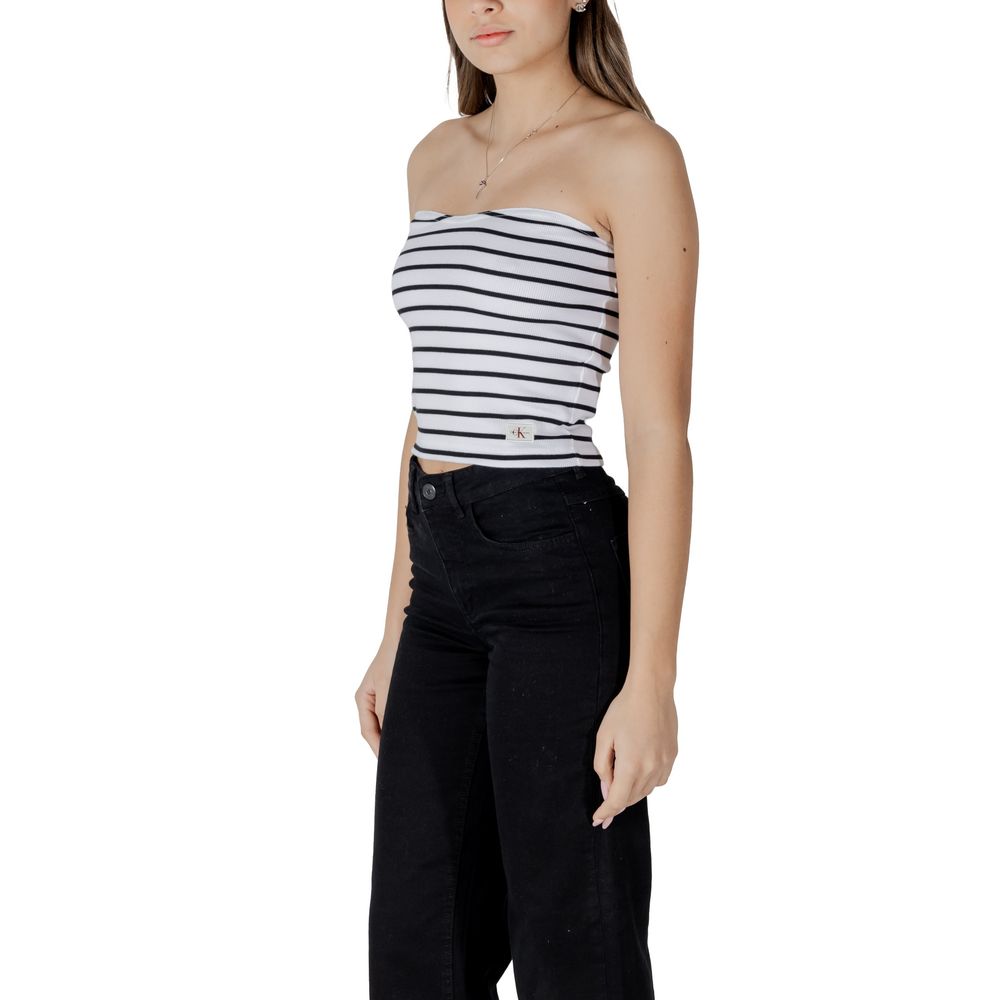 Calvin Klein Jeans White Recycled Cotton Top