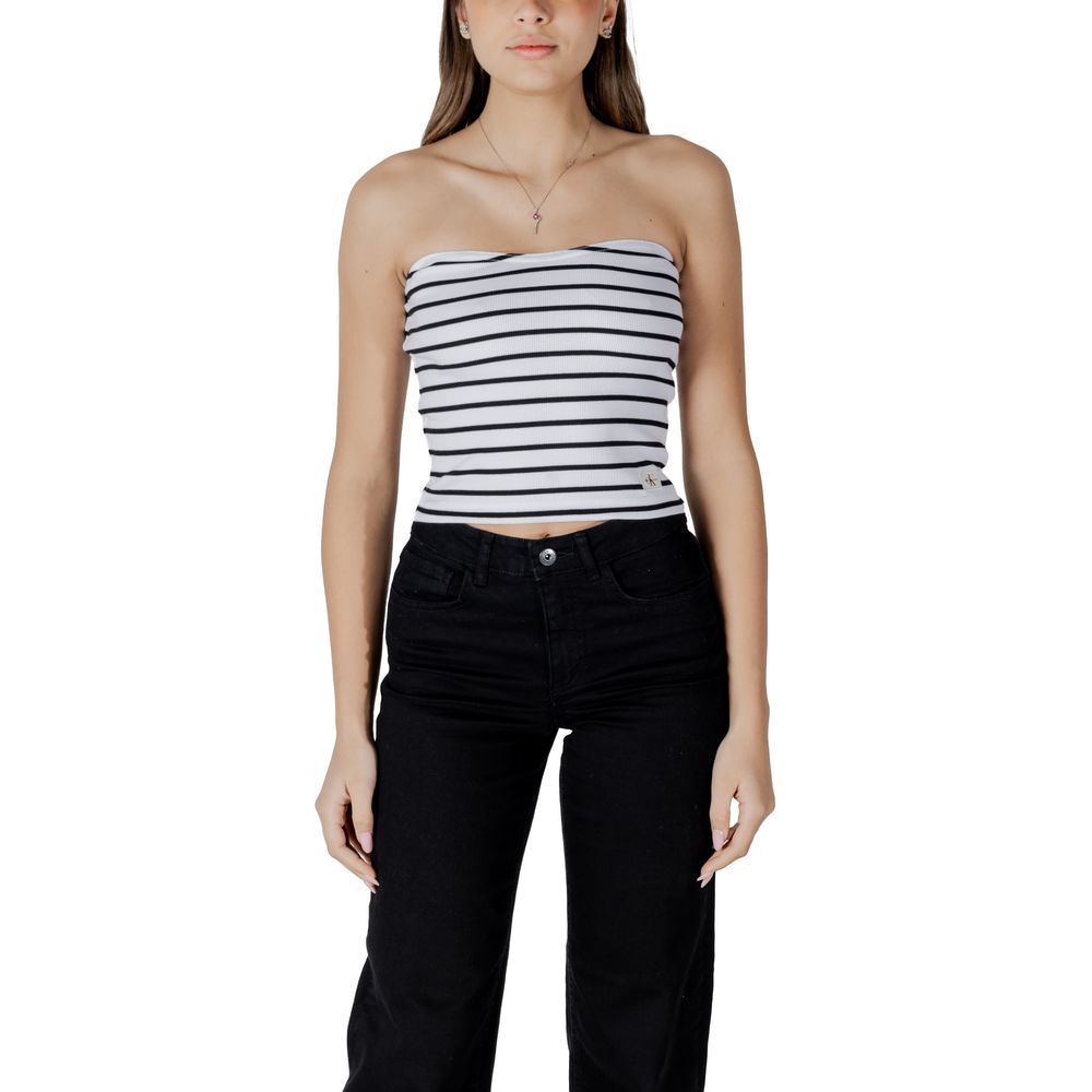 Calvin Klein Jeans White Recycled Cotton Top