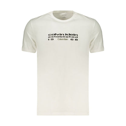 Calvin Klein White Cotton Men's T-Shirt