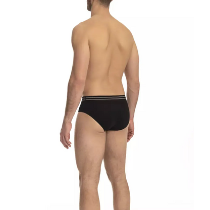 Cavalli Class Black Cotton Men's Underwear Trio Pack
