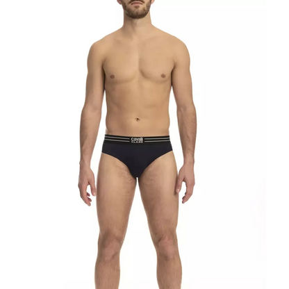 Cavalli Class Blue Cotton Men Underwear Pack