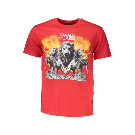 Cavalli Class Red Cotton Men's T-Shirt