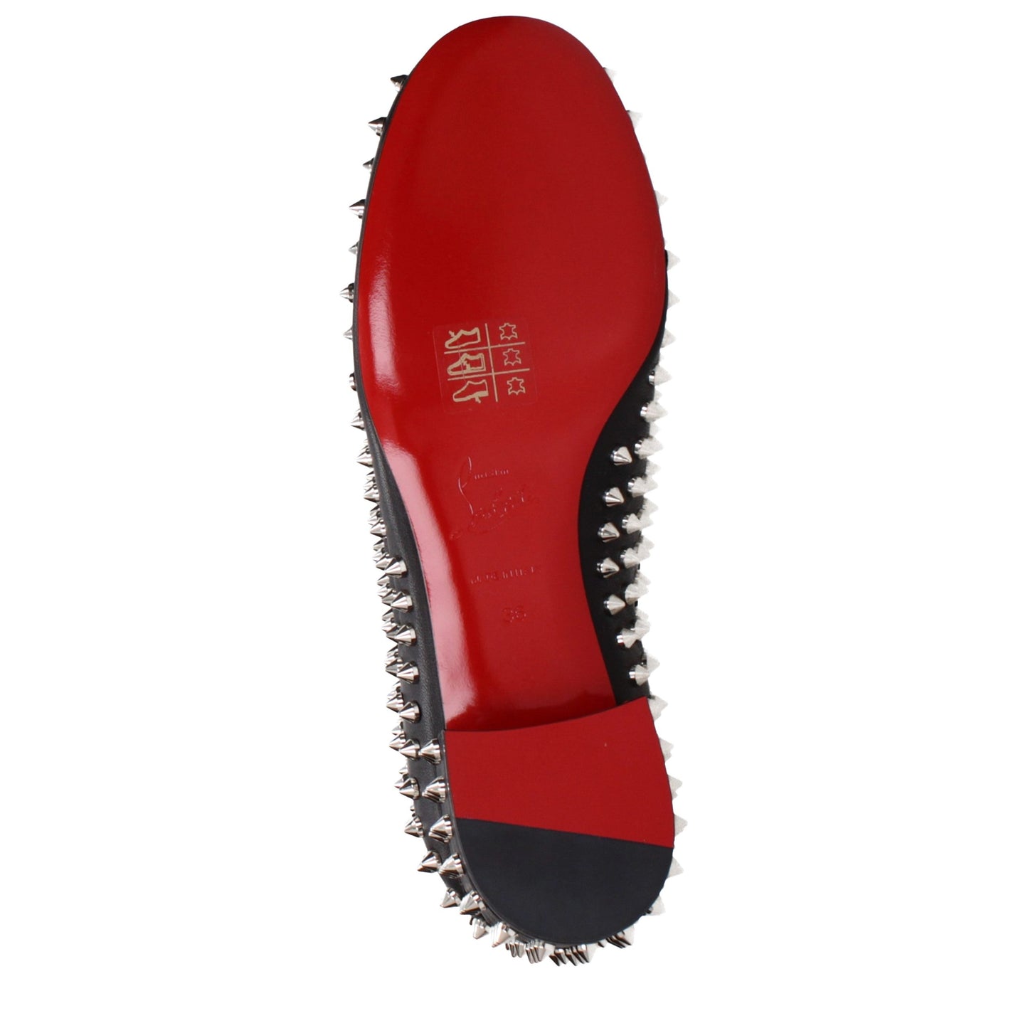 Christian Louboutin Black Leather Slip-On Loafers