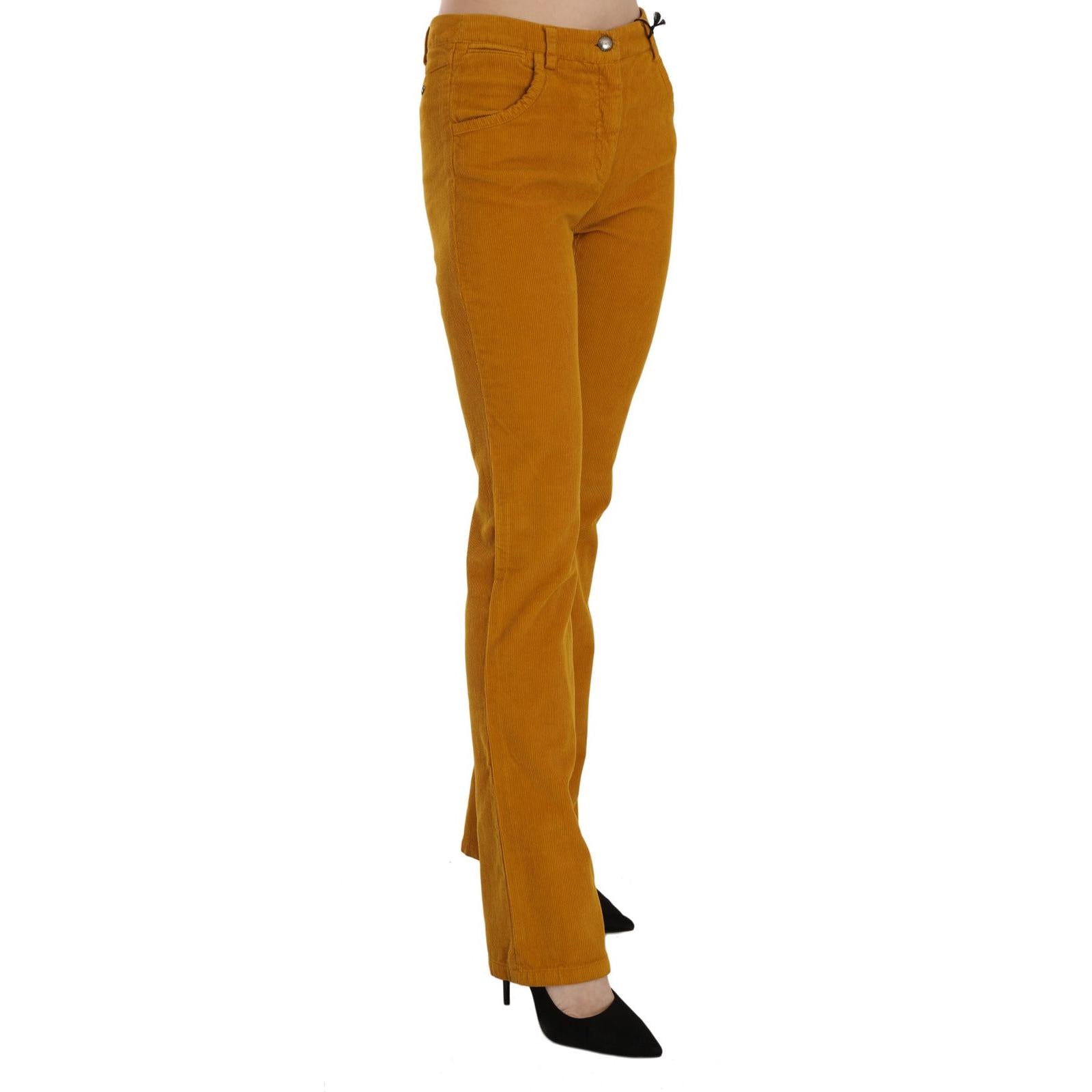 Costume National Orange High Waist Straight Trouser Pants