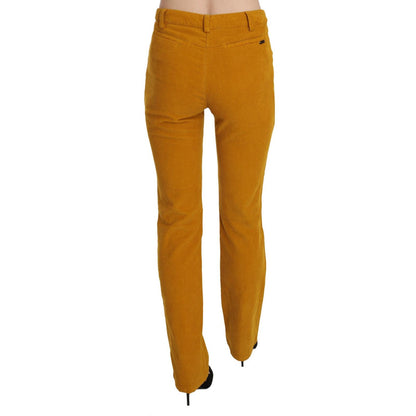 Costume National Orange High Waist Straight Trouser Pants