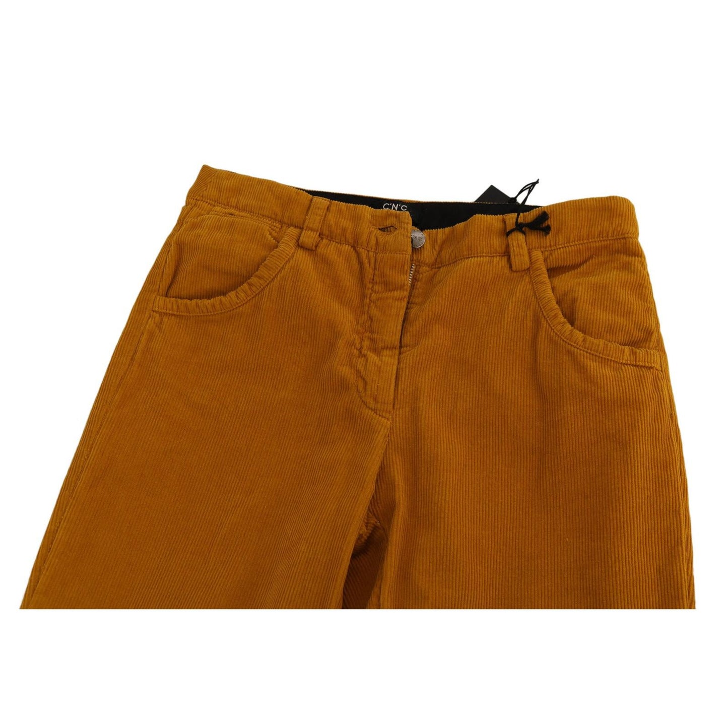 Costume National Orange High Waist Straight Trouser Pants