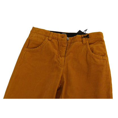 Costume National Orange High Waist Straight Trouser Pants
