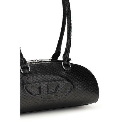Diesel Black Calf Leather Bos Taurus Shoulder Bag