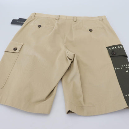 Dolce & Gabbana Beige Cotton Cargo Bermuda Shorts